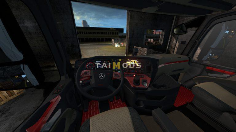 ETS2 - Mercedes Actros MP4 Colored Dashboard V2.0 (1.36.X)