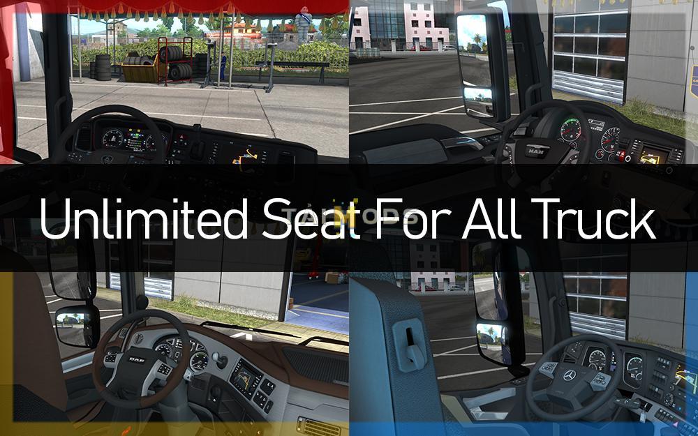 ETS2 - Unlimited Seat for All Truck (1.35.X)