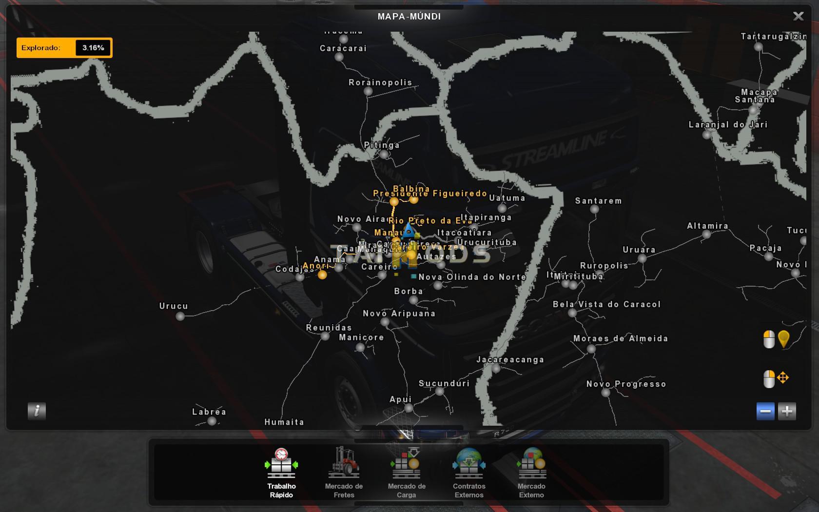 ETS2 - Profile Map Norte Brasil V3.0 (1.35.X)