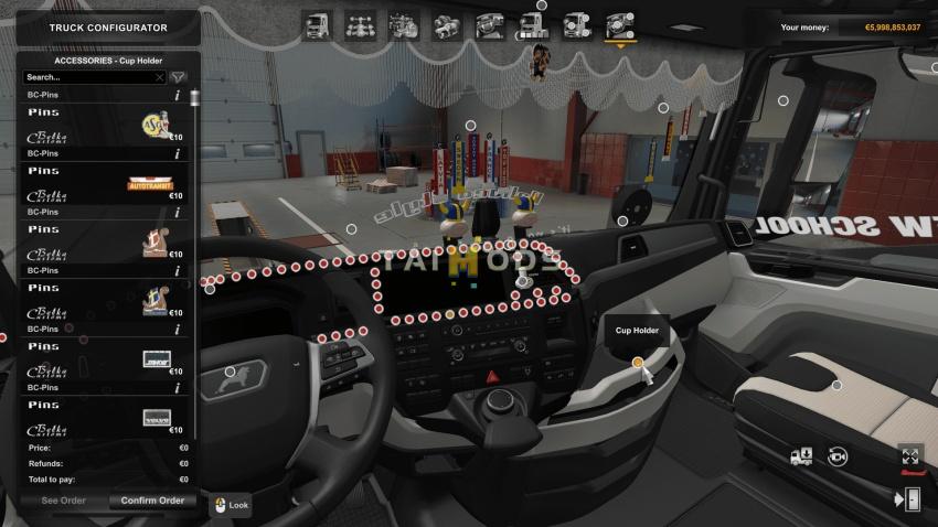 MOD ETS2 – Phụ Tùng ETS2 - BC-Interior Belka Accessory V0.8.0 (1.57.x)