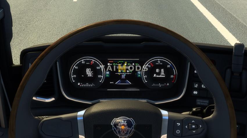 MOD ETS2 – Phụ Tùng ETS2 - Scania NG Improved Dashboard V5.1 (1.57.x)