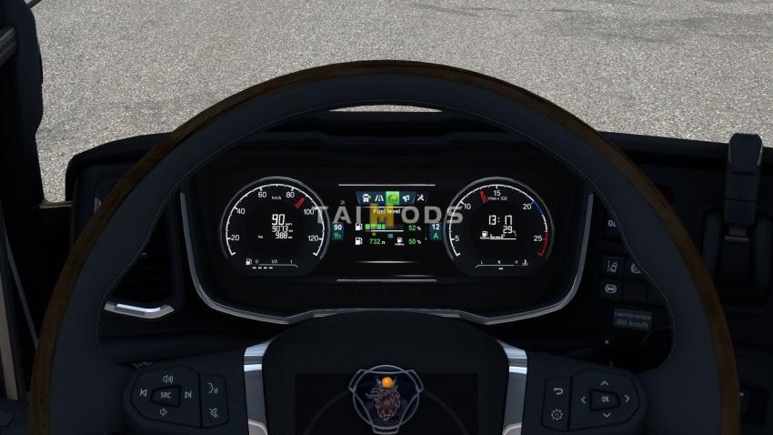 MOD ETS2 – Phụ Tùng ETS2 - Scania NG Improved Dashboard V5.1 (1.57.x)