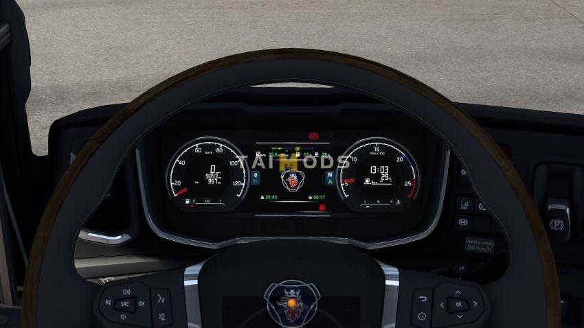 MOD ETS2 – Phụ Tùng ETS2 - Scania NG Improved Dashboard V5.1 (1.57.x)