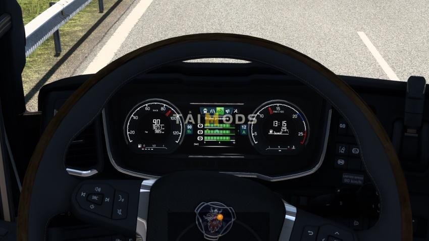 MOD ETS2 – Phụ Tùng ETS2 - Scania NG Improved Dashboard V5.1 (1.57.x)