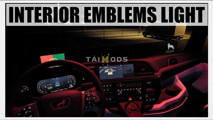 MOD ETS2 – Phụ Tùng ETS2 - Interior Light & Emblems V25.07 (1.55.x)
