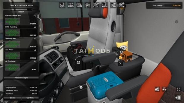 MOD ETS2 – Phụ Tùng ETS2 - Big Discounts on Trucks by Choosing Interior Decorations V1.0 (1.47.x)