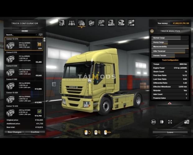 MOD ETS2 – Phụ Tùng ETS2 - Iveco 570HP Engine (1.47.x)