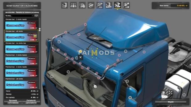 ETS2 - Roofbar for Renault Premium V2.0 (1.47.x)