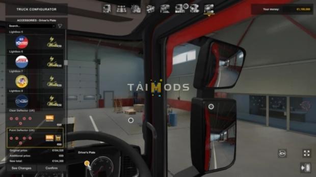 ETS2 - Scania NG Side Window Deflector V1.2 (1.46.x)