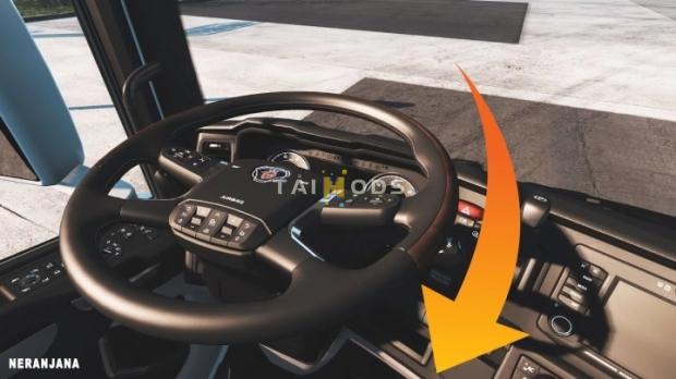 MOD ETS2 – Phụ Tùng ETS2 - Animated Steering, Pedals & Custom Dashboard V1.2 (1.46.x)