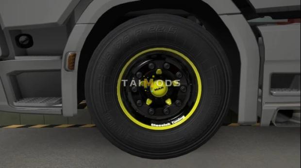 MOD ETS2 – Phụ Tùng ETS2 - Black Yellow for Abasstreppas Wheels v1.0 (1.45.x)