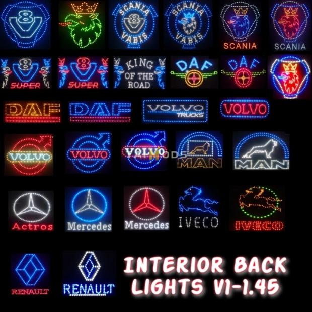 MOD ETS2 – Phụ Tùng ETS2 - Interior Back Lights v1.1 (1.45.x)