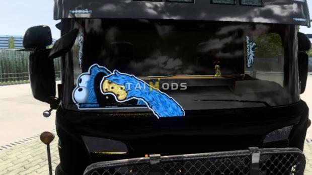 MOD ETS2 – Phụ Tùng ETS2 - Cookie Monster Wiper Stickers V1.1 (1.43.x)