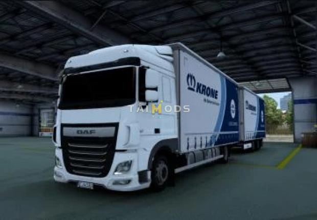 ETS2 - Tandem Krone Addon for DAF XF Euro 6 V1.2 (1.43.x)