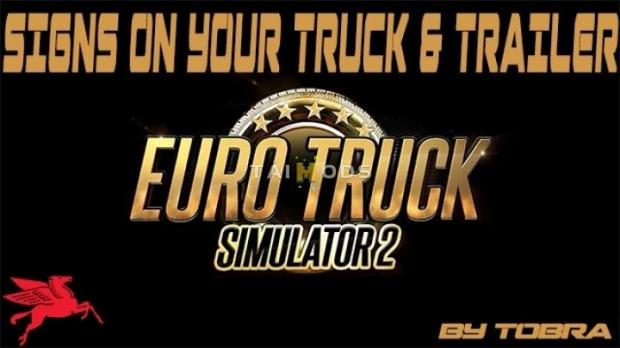 ETS2 - Signs on Your Truck and Trailer V1.0.0.40 (1.43.x)