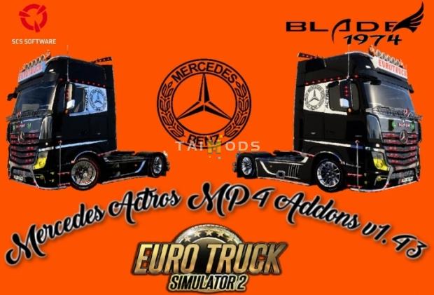 MOD ETS2 – Phụ Tùng ETS2 - Mercedes Actros MP4 Addons V2.0 (1.43.x)