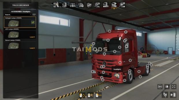 MOD ETS2 – Phụ Tùng ETS2 - Headlight Options for New Light System (1.43.x)
