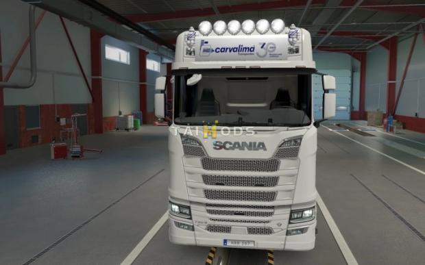 MOD ETS2 – Phụ Tùng ETS2 - Big Lightbox Scania R And S 2016 Carvalima Transportes 30 Anos (1.43.x)