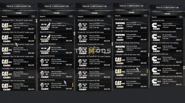 MOD ETS2 – Phụ Tùng ETS2 - Amateur Engine Pack V1.2 (1.42.x)