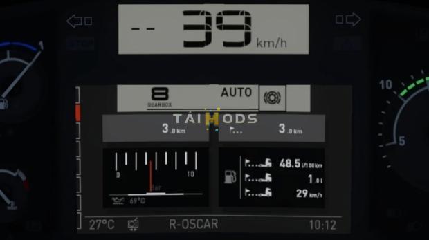 MOD ETS2 – Phụ Tùng ETS2 - Renault T Realistic Dashboard Computer (1.42.x)
