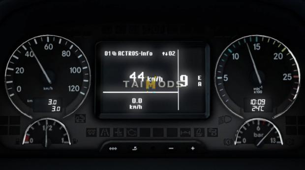 ETS2 - Mercedes-Benz Actros 2009 Realistic Dashboard Computer (1.42.x)