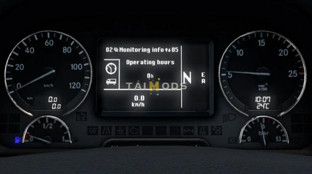 ETS2 - Mercedes-Benz Actros 2009 Realistic Dashboard Computer (1.42.x)