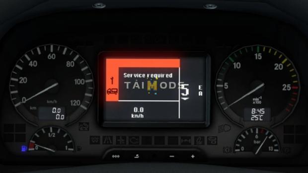 MOD ETS2 – Phụ Tùng ETS2 - Mercedes-Benz Actros 2009 Realistic Dashboard Computer (1.42.x)