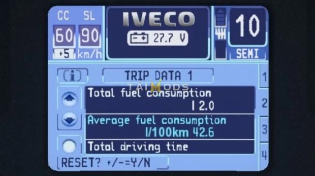 ETS2 - Iveco Stralis Hi-Way Realistic Dashboard Computer (1.42.x)