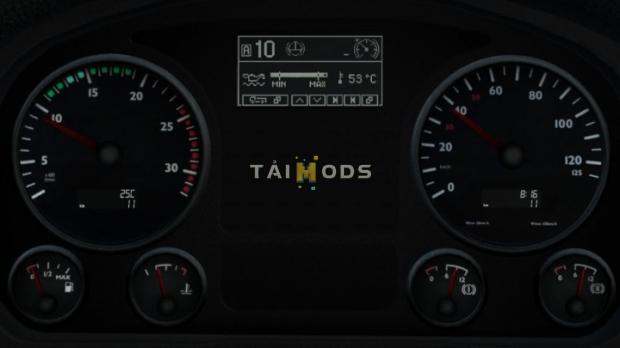 MOD ETS2 – Phụ Tùng ETS2 - MAN TGX Realistic Dashboard Computer (1.41.x)