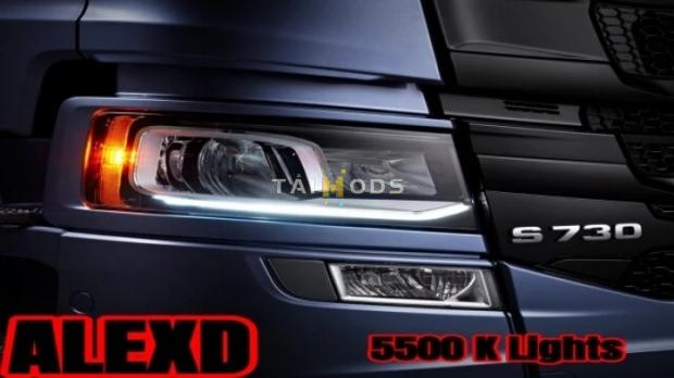 MOD ETS2 – Phụ Tùng ETS2 - 5500 K Lights for All Trucks V1.5 (1.42.x)