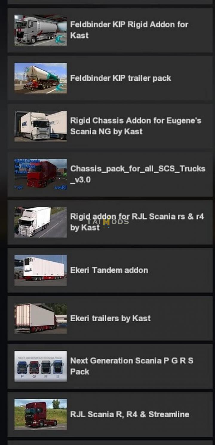 MOD ETS2 – Phụ Tùng ETS2 - Feldbinder KIP Rigid Addon for Tandem Addon V1.5.1 (1.40.x)
