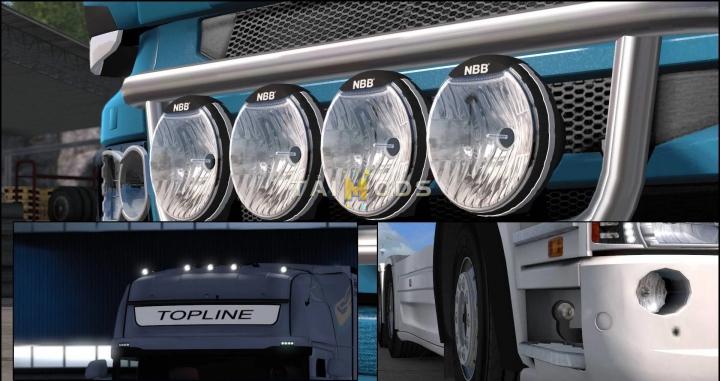 MOD ETS2 – Phụ Tùng ETS2 - Powerkasi Light & Accessory V1.3.2 (1.40.x)