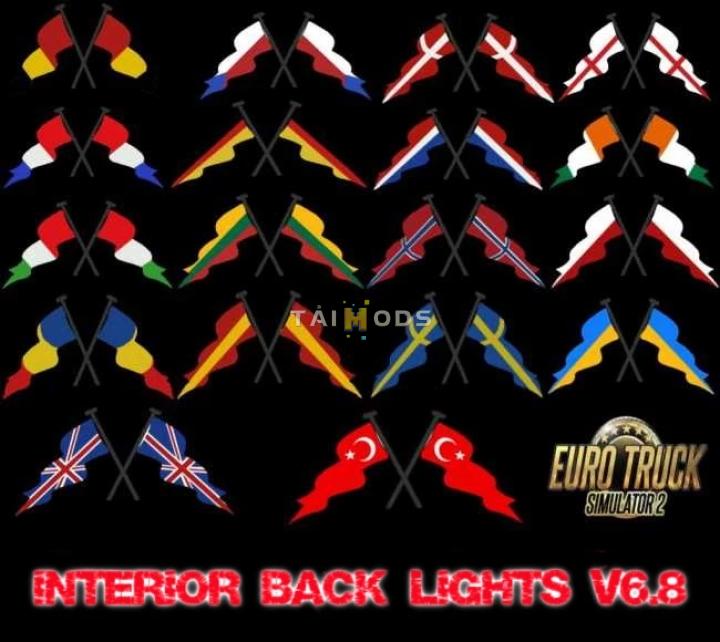 MOD ETS2 – Phụ Tùng ETS2 - Interior Back Lights V6.8 (1.41.x)