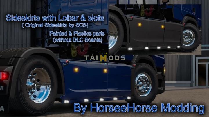 MOD ETS2 – Phụ Tùng ETS2 - Scania NextGen Sideskirts with Low Bar V2.3 (1.41.x)