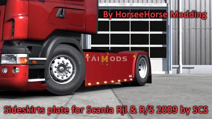 ETS2 - SCS Scania RJL + R&S 2009 Sideskirts Plate V2.3 (1.41.x)