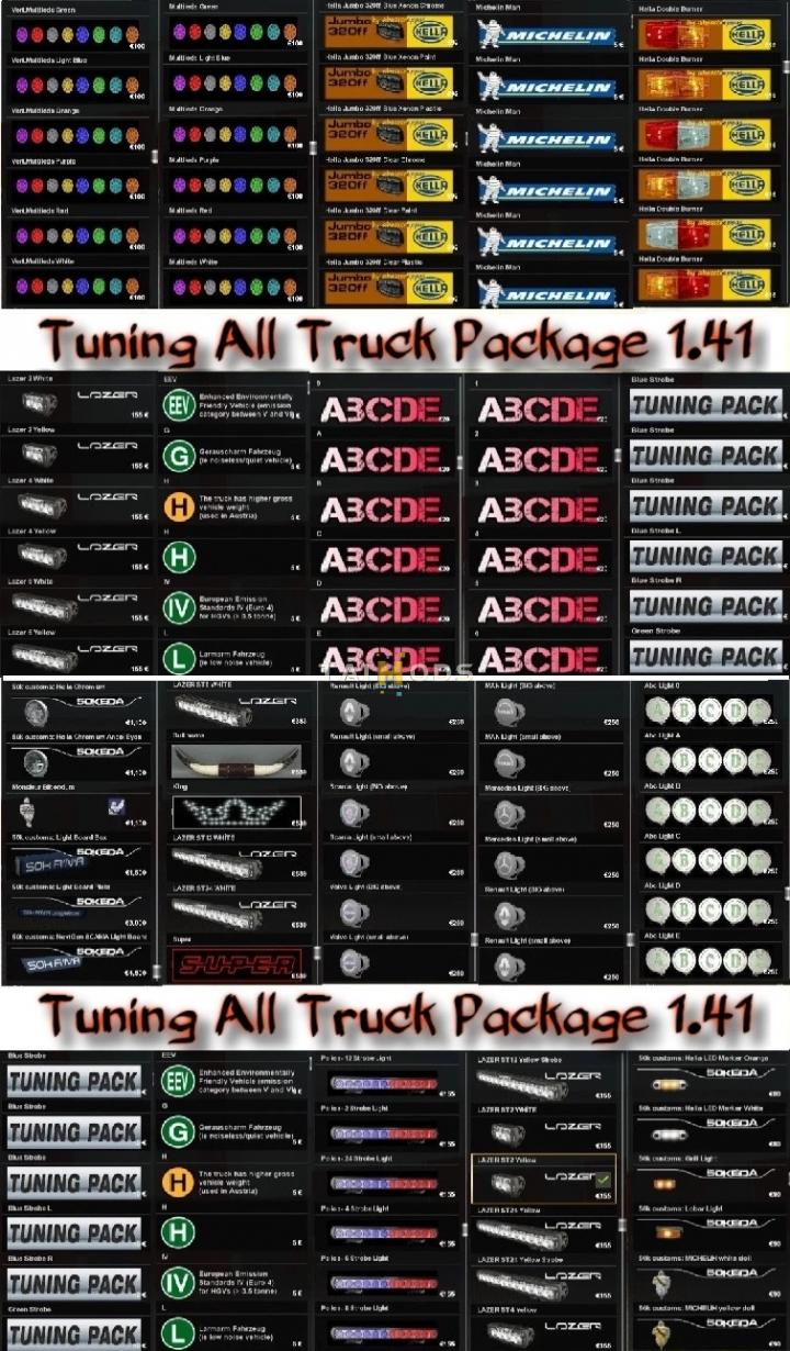 ETS2 - Tuning All Truck Package (1.41.x)
