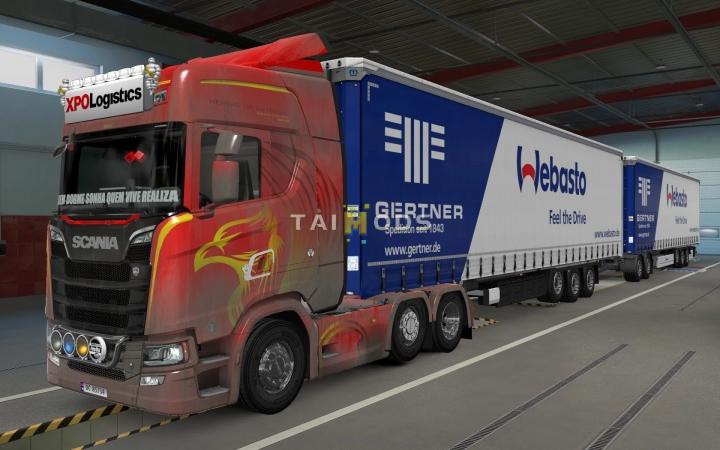 MOD ETS2 – Phụ Tùng ETS2 - Big Lightbox Scania R And S 2016 XPO Logistics (1.40.x)