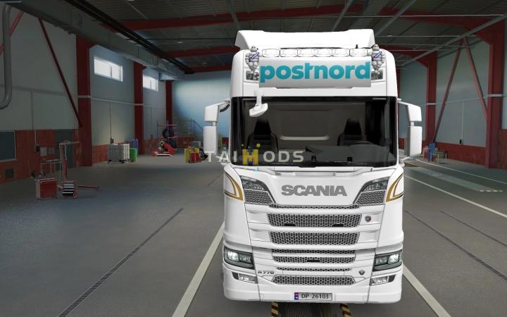 ETS2 - Big Lightbox Scania R And S 2016 Postnord (1.40.x)
