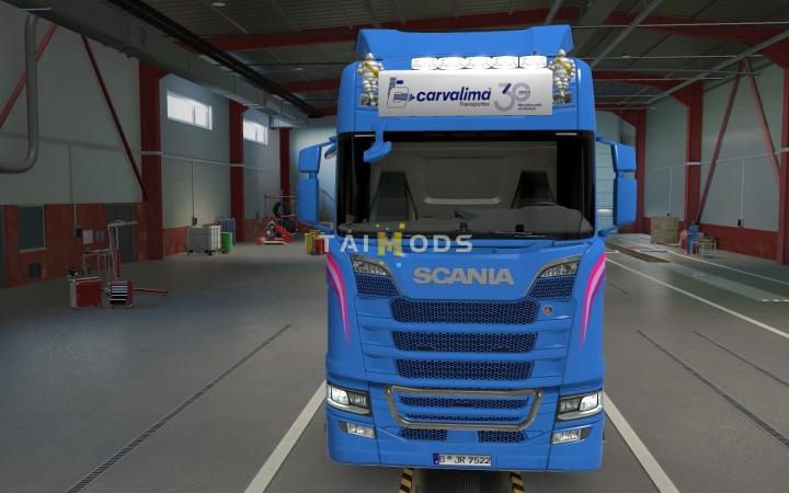 MOD ETS2 – Phụ Tùng ETS2 - Big Lightbox Scania R And S 2016 Carvalima Transportes 30 Anos (1.40.x)