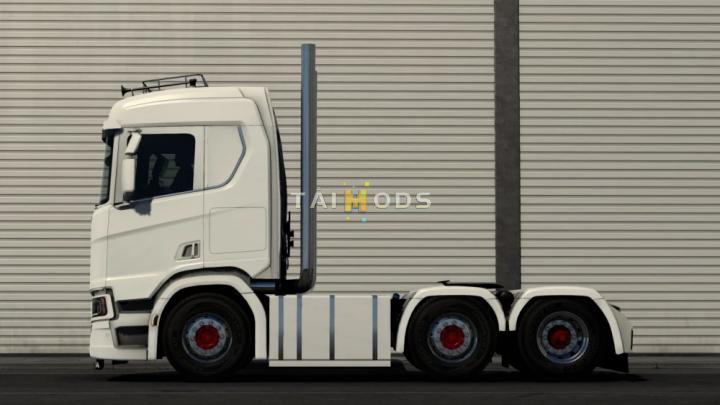 ETS2 - Straight Exhaust Pipes for Scania Next-Gen Trucks V1.0 (1.40.x)