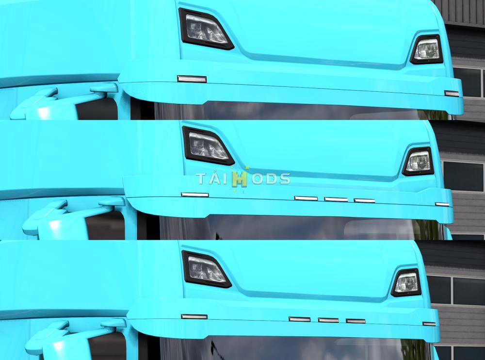 MOD ETS2 – Phụ Tùng ETS2 - Fully Painted Stock Sunshields for Scania Next-Gen V1.0 (1.40.x)
