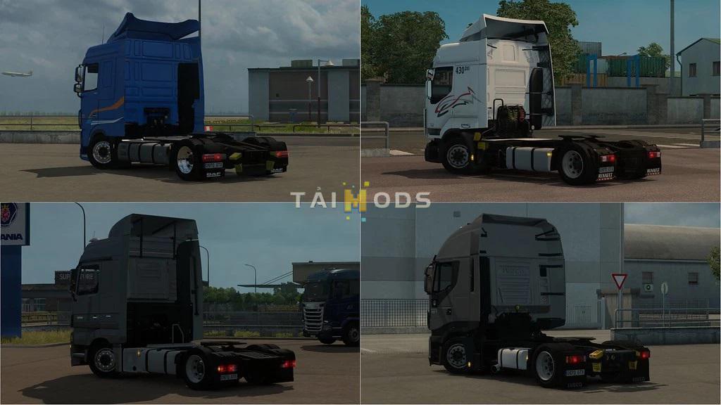 ETS2 - Low Deck Chassis Addons for Schumi Trucks V4.8 (1.39.x)