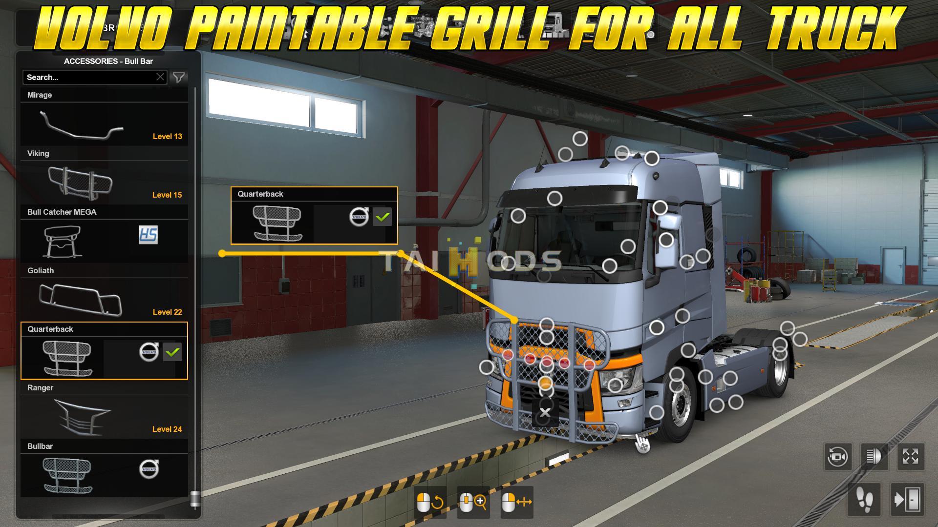 ETS2 - Volvo Paintable Grill for All Truck V0.1 (1.39.x)