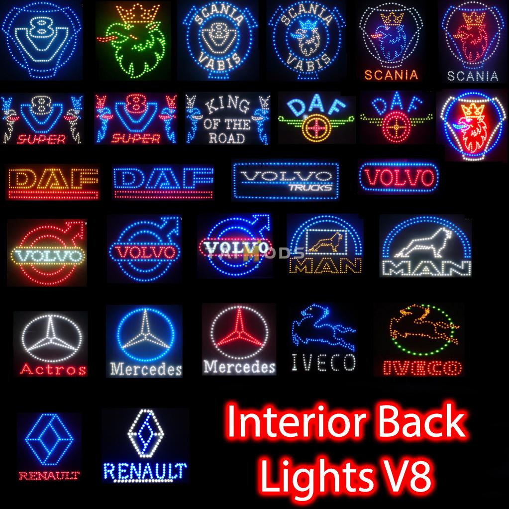 MOD ETS2 – Phụ Tùng ETS2 - interior Light V8 (1.39.x)