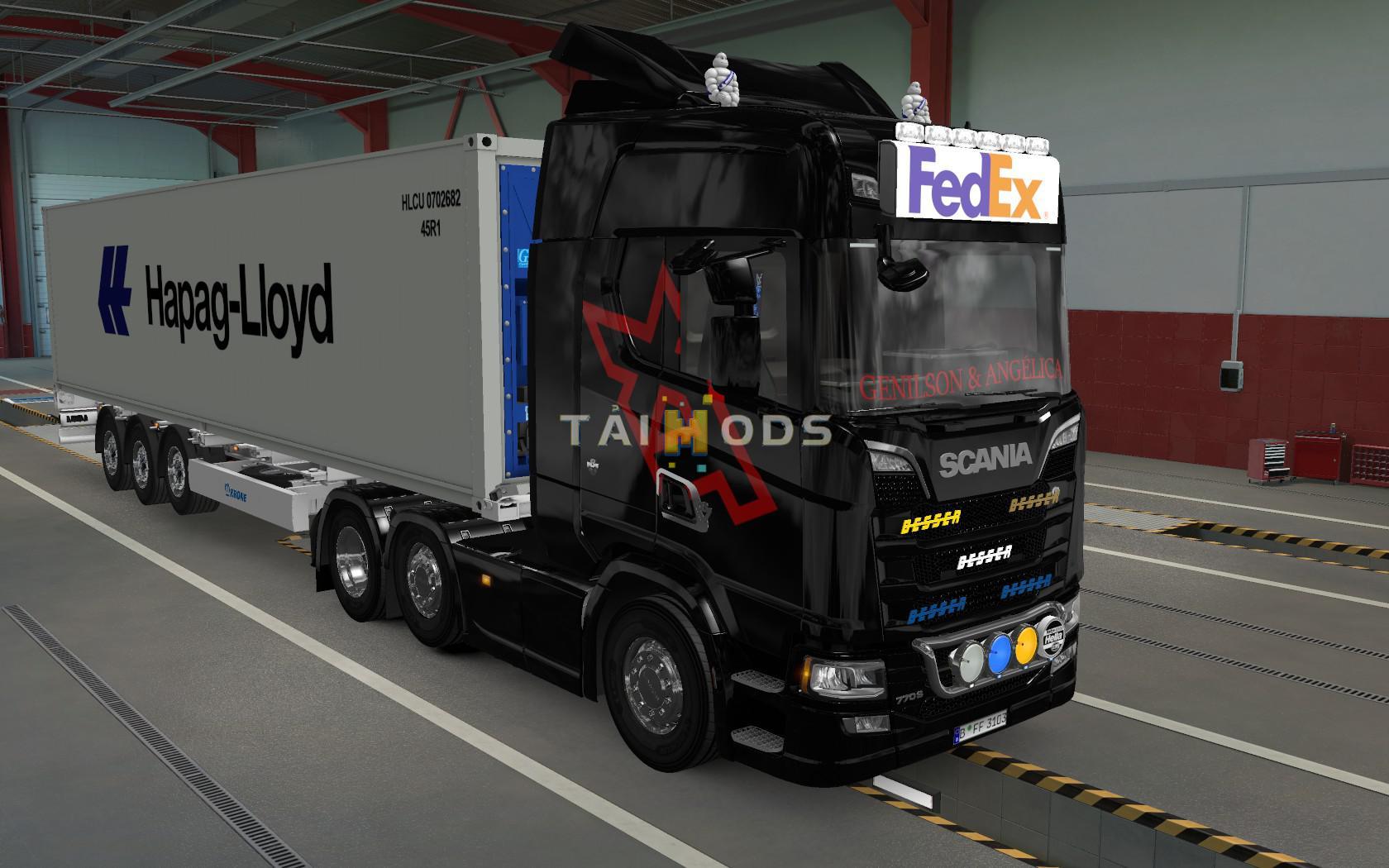 ETS2 - Big Lightbox Scania R And S 2016 Fedex (1.39.x)