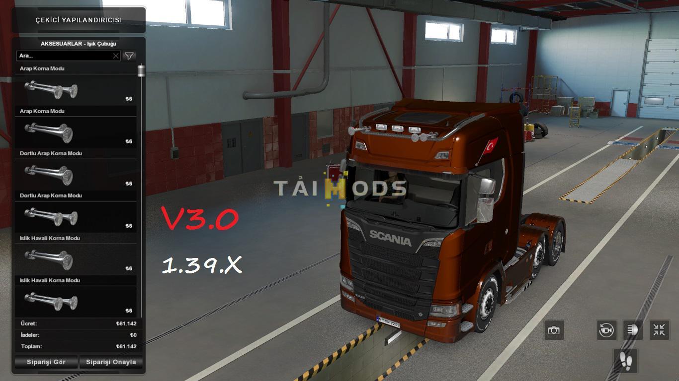 MOD ETS2 – Phụ Tùng ETS2 - Air Horns Mod Pack for All Trucks V3.0 (1.39.x)