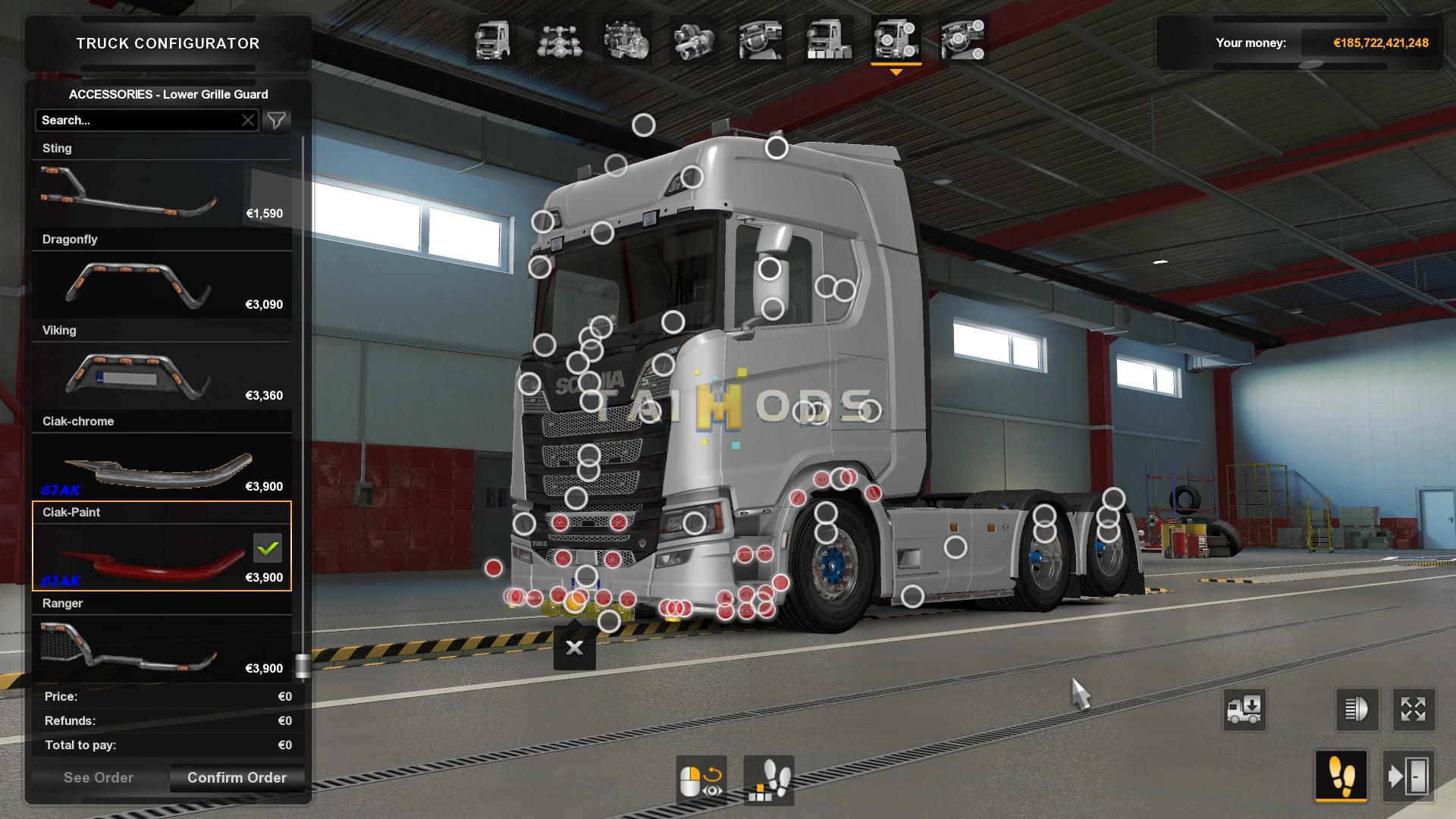 MOD ETS2 – Phụ Tùng ETS2 - Bull Bar + Slot Scania S V1.0 (1.39.x)
