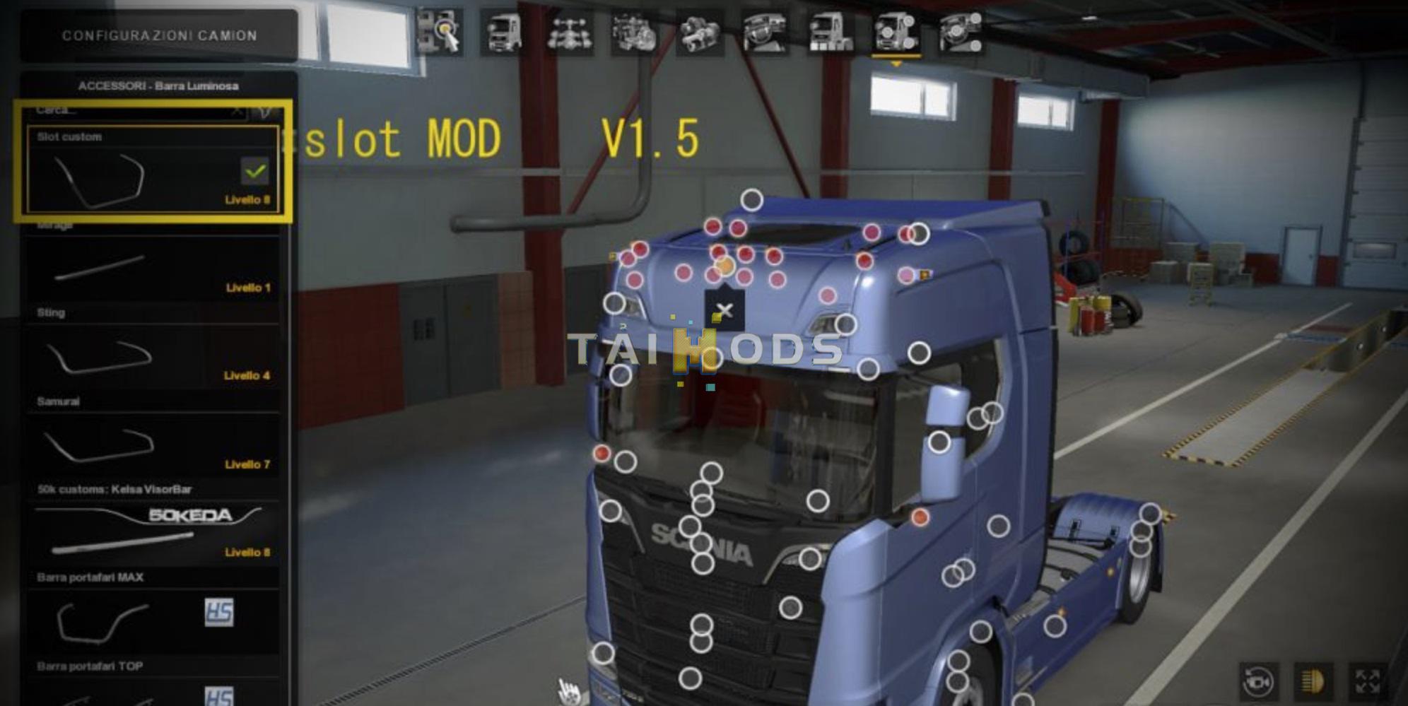 ETS2 - Scania Next Gen Roof Slot V1.5 (1.38 - 1.39) (1.39.x)
