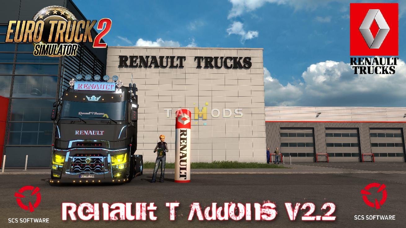 MOD ETS2 – Phụ Tùng ETS2 - Renault T Addons V2.2 (1.38.x)