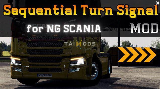 MOD ETS2 – Phụ Tùng ETS2 - Sequential Turn Signal Mod for Next Gen Scania V2 (1.37.x)